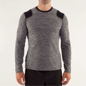 Lululemon Mens Sprint Long Sleeve Shirt Heathered Soot